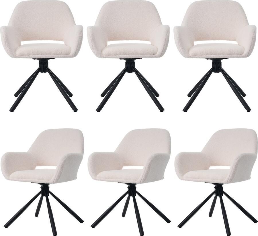 Gotagee Eetkamerstoel enkele stoel gepolsterde stoelset keukenstoel woonkamerstoelen 6-delige set