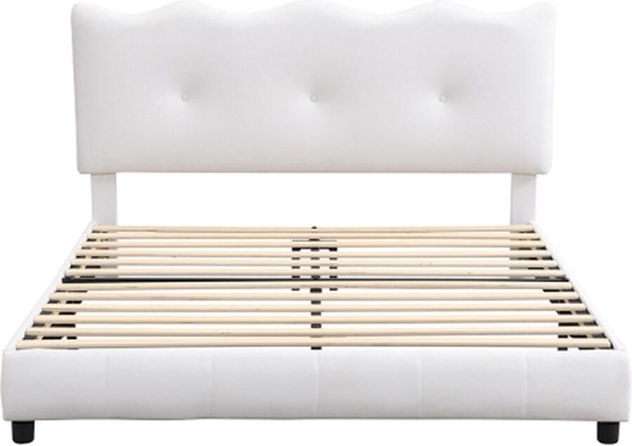 Gotagee Gestoffeerd bed 140x200cm tweepersoonsbed (zonder matras) jeugdbed thuisbed verstelbaar hoofdbord met lattenbodem fluweel