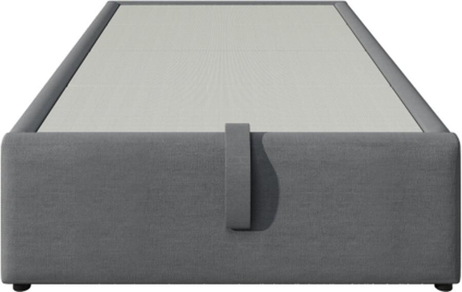 Gotagee Gestoffeerd bed eenpersoonsbed 90×200 cm Struraum bedframe met USB-C en lattenbodem over het gehele oppervlak zonder hoofdbord zonder matras