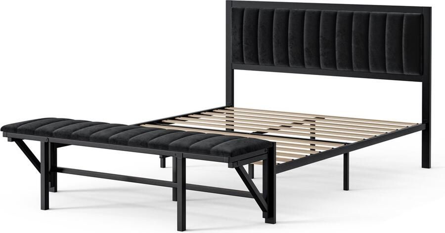 Gotagee Gestoffeerd bed Eenpersoonsbed Jeugdbed Volwassen bed Opvouwbaar voeteneinde Opbergruimte onder het bed zonder matras