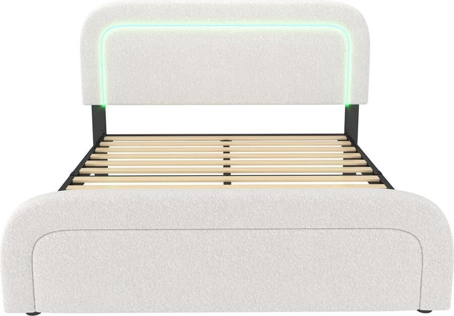 Gotagee Gestoffeerd bed eenpersoonsbed vlak bed jeugdbed kinderbed multifunctioneel bed Eenvoudig bed voor de slaapkamer Bed zonder matras