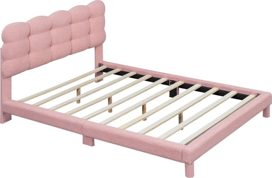 Gotagee Gestoffeerd bed plat bed modern tweepersoonsbed jeugdbed kinderbed 140 x 200 cm
