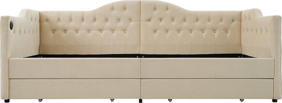 Gotagee Gestoffeerd bed slaapbank opbergbed laag bed dagbed met USB Bed met lades Bed met opbergruimte Bed zonder matras