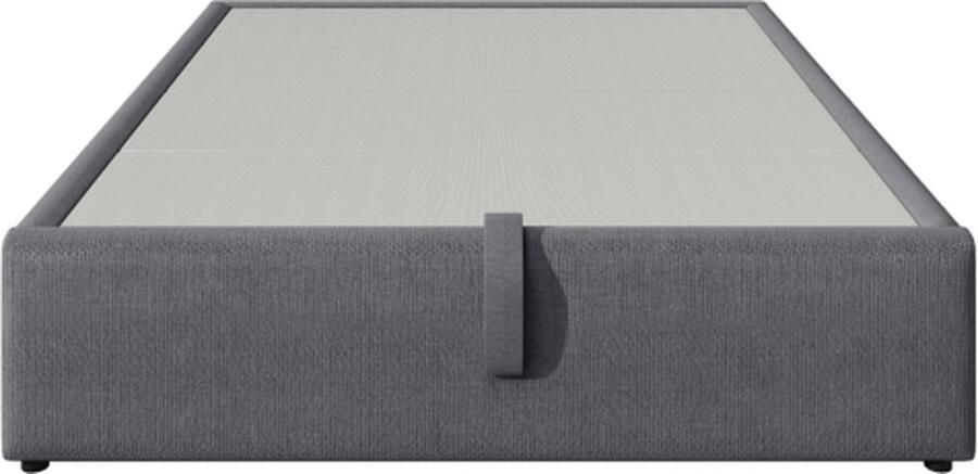 Gotagee Gestoffeerd bed tweepersoonsbed 160×200 cm Struraum bedframe met USB-C en lattenbodem over het gehele oppervlak zonder hoofdbord Katoen zonder matras