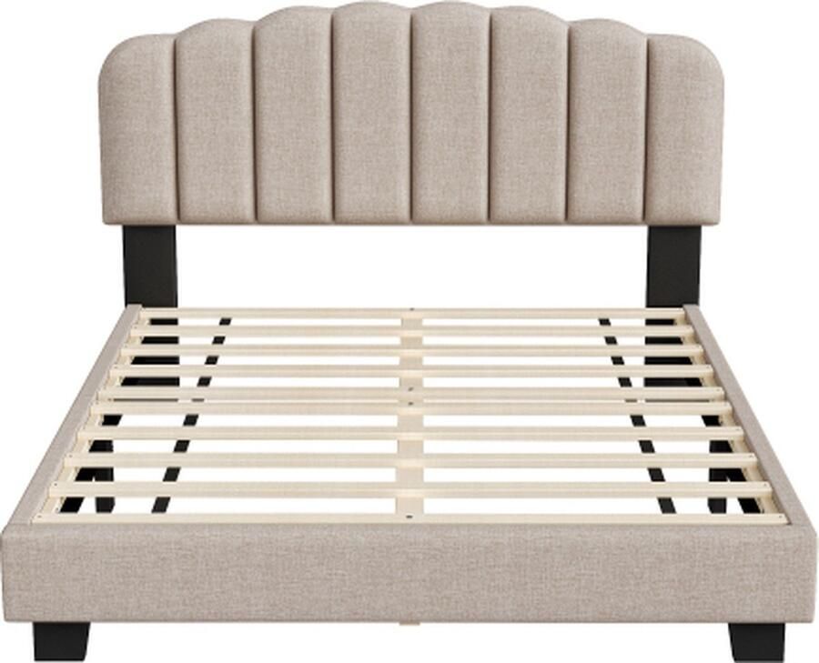 Gotagee Gestoffeerd bed Tweepersoonsbed Logeerbed 140x200cm Jeugdbed Functioneel bed Bedframe Praktisch slaapkamermeubilair Volwassen bed zonder matras Linnen