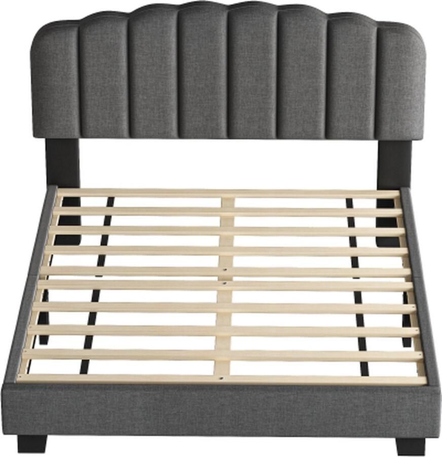 Gotagee Gestoffeerd bed Tweepersoonsbed Logeerbed 140x200cm Jeugdbed Functioneel bed Bedframe Praktisch slaapkamermeubilair Volwassen bed zonder matras Linnen