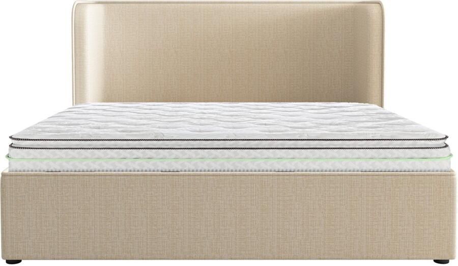 Gotagee Gestoffeerd bed tweepersoonsbed opbergbed multifunctioneel bed laag bed slaapkamerbed logeerbed bed voor volwassenen bed voor jongeren kinderbed Bed met opbergruimte Eenvoudig bed voor de slaapkamer 160x200cm Bed met matras