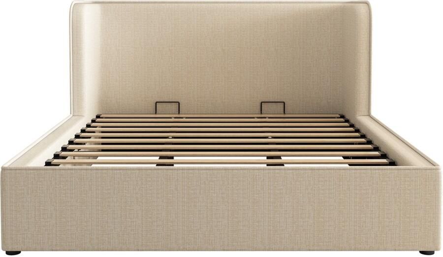 Gotagee Gestoffeerd bed tweepersoonsbed opbergbed multifunctioneel bed laag bed slaapkamerbed logeerbed bed voor volwassenen bed voor jongeren kinderbed Bed met opbergruimte Eenvoudig bed voor de slaapkamer 180x200cm Bed zonder matras