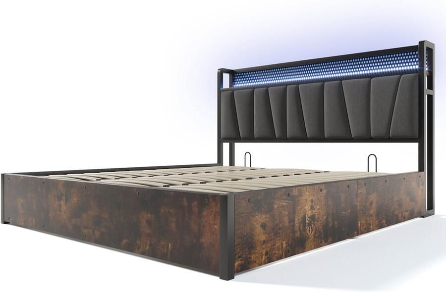 Gotagee Gestoffeerd bed Volwassenen bed Jongeren bed Opbergbed Multifunctioneel bed Eenpersoonsbed Tweepersoonsbed Bed met opbergruimte Met hydraulische opbergruimte Bed zonder matras