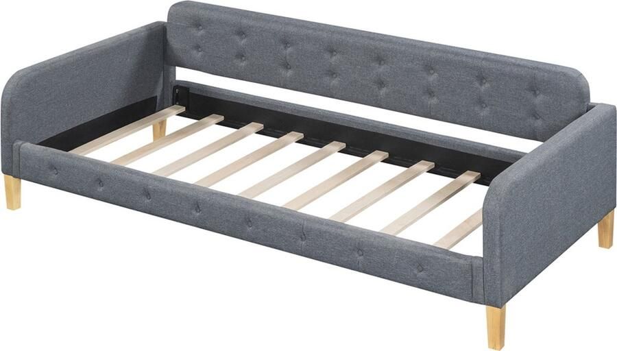 Gotagee Het gestoffeerde bed 90x200 cm eenvoudig en stijlvol eenpersoonsbed voor jongeren