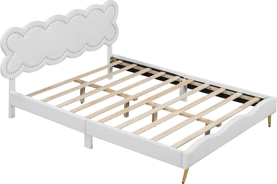Gotagee Het gestoffeerde bed tweepersoonsbed 140x200 cm minimalistisch ontwerp jeugdbed kinderbed