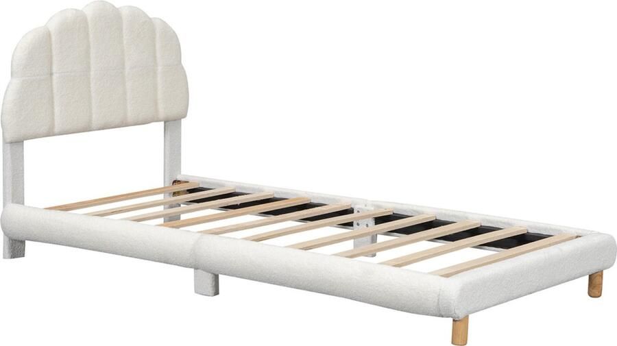 Gotagee Het kinderbed eenpersoonsbed 90x200 laagbed jeugdbed gestoffeerd bed schattig hoofdeinde