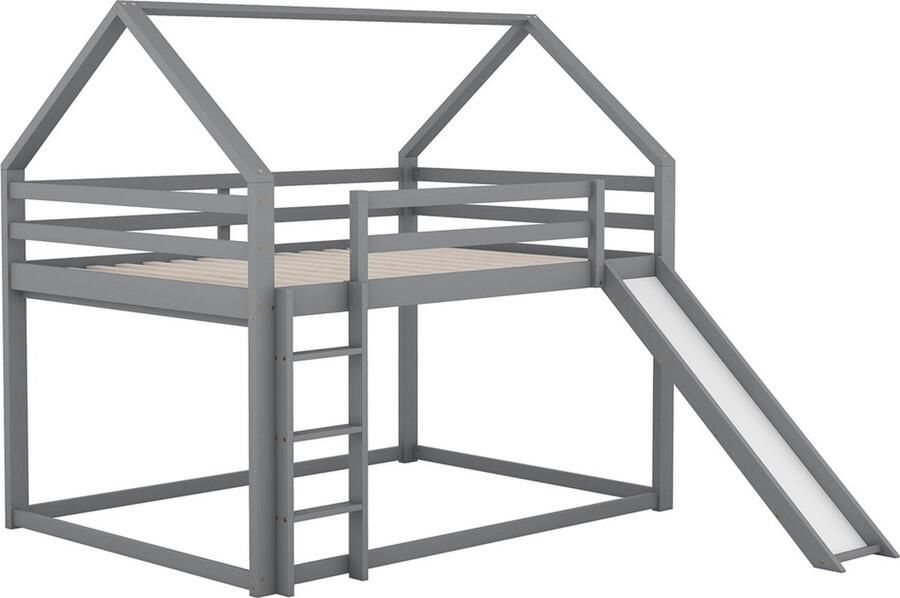 Gotagee Het stapelbed voor de kinderkamer tweepersoonsbed kinderbed huisbed jeugdbed met glijbaan en ladder