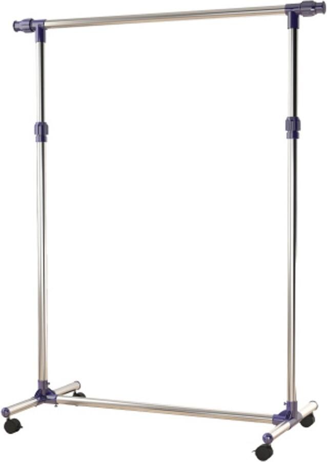 Gotagee Kapstok met wielen in hoogte verstelbaar uitschuifbare kledingstang roestvrij staal