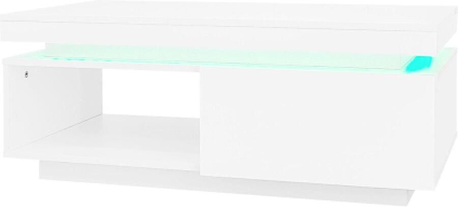 Gotagee Moderne Hoogglans Salontafel met LED verlichting 100x50x40 3 cm Tafel