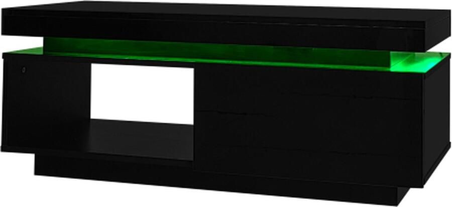 Gotagee Moderne Hoogglans Salontafel met LED verlichting 100x50x40 3 cm Tafel