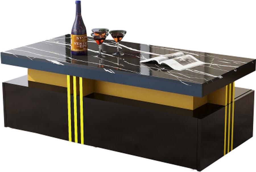 Gotagee Moderne Rechthoekige Salontafel met Hoogglansblad