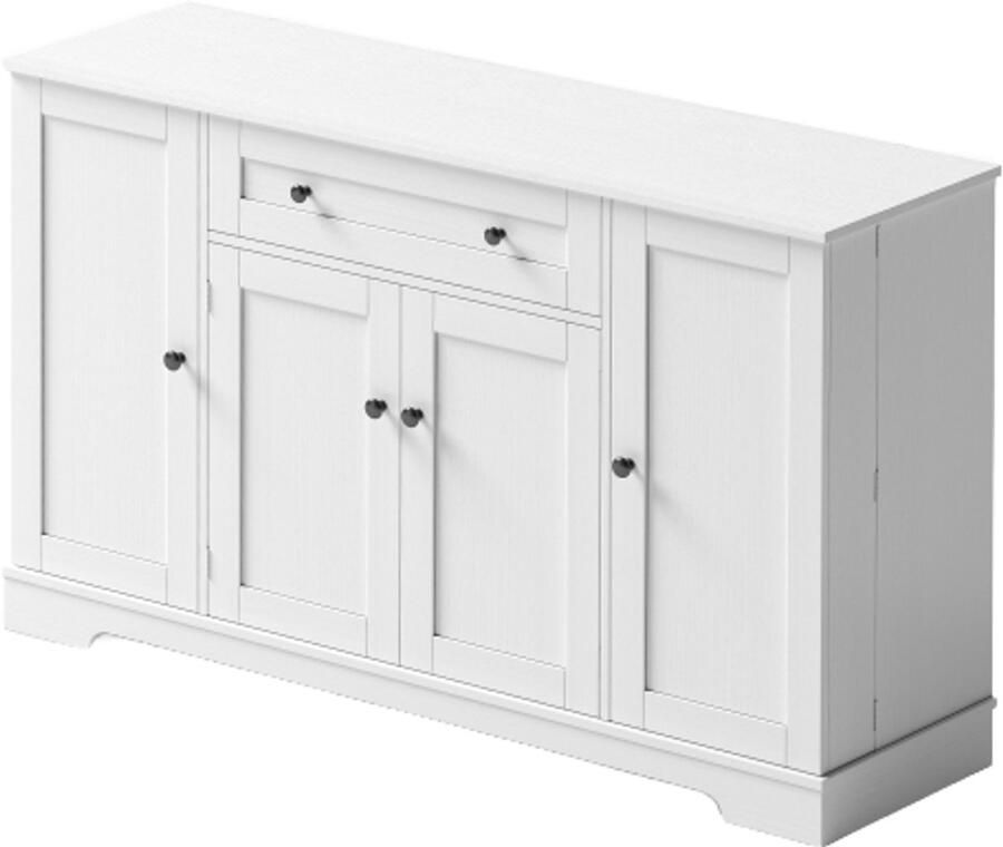 Gotagee Multifunctioneel keukenbuffet – 138 cm dressoir met lade planken en verstelbare planken – met kantelbeveiliging keuken woonkamer en slaapkamer