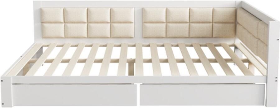 Gotagee Multifunctioneel Slaapbank 140x200 cm met Opbergladen en Rugleuning