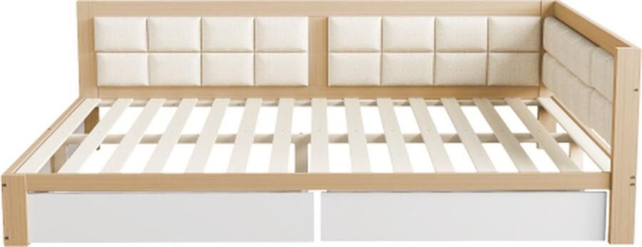 Gotagee Multifunctioneel Slaapbank 140x200 cm met Opbergladen en Rugleuning