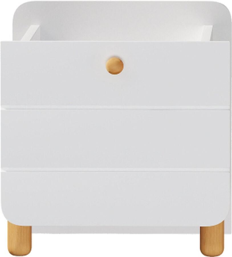 Gotagee Nachtkastje met 1 Lade Houten Poten Slaapkamer Kinderkamer Opbergkasten Moderne Bijzetkasten