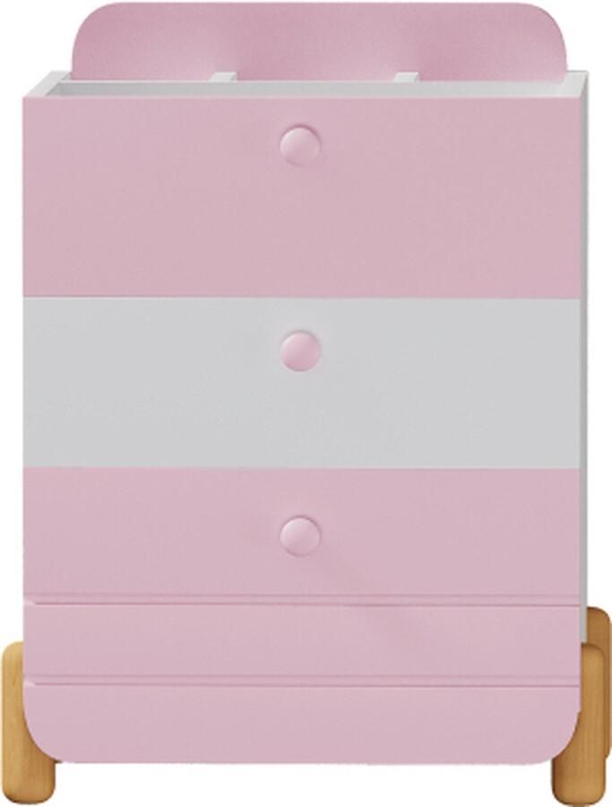 Gotagee Nachtkastje met 3 Laden met Inlegplanken Geluidsloze Ladeontwerpen Bijzetkasten Nachtkastjes Modern Sideboard