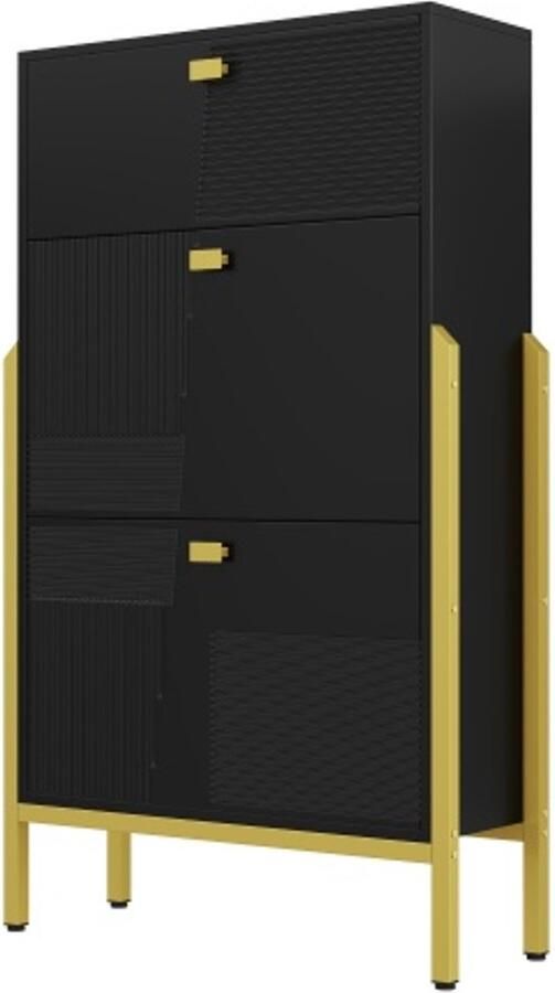 Gotagee Schoenenkast met laden dubbele schoenenkast met gouden handgrepen en poten