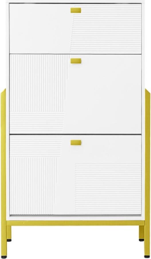 Gotagee Schoenenkast met laden dubbele schoenenkast met gouden handgrepen en poten