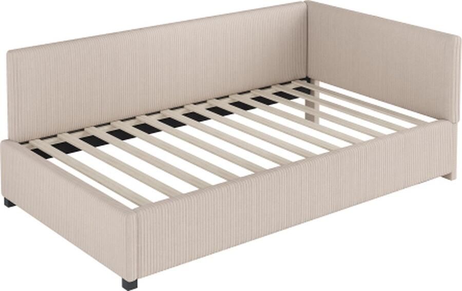 Gotagee Slaapbank 90x200cm Bekleed Bed (Zonder Matras) Eenpersoonsbed Sofa Bed Multifunctioneel Bed met Lattenbodem Fluweelstof