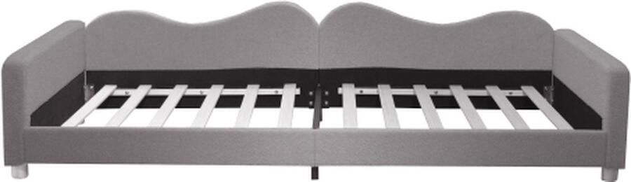 Gotagee Slaapbank 90x200cm Kinderbed Zonder matras Gestoffeerd bed Jeugdbed Grijs