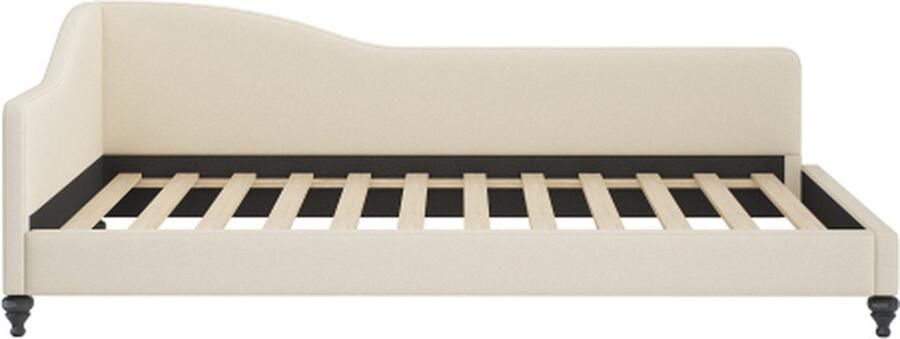 Gotagee Slaapbank 90x200cm Multifunctioneel Bed met Lattenbodem en Linnen Stof