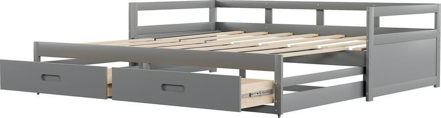 Gotagee Slaapbank Uittrekbaar 90x200cm eenpersoonsbed tweepersoonsbed met Lade Jeugdbed