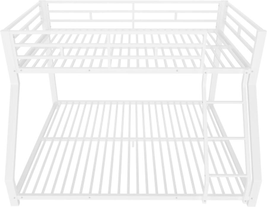 Gotagee Stapelbed 90x200 cm 140x200 cm leuning opstap zonder matras metaal wit