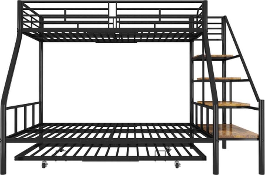 Gotagee Stapelbed 90x200cm met uitschuifbaar bed en opbergladder