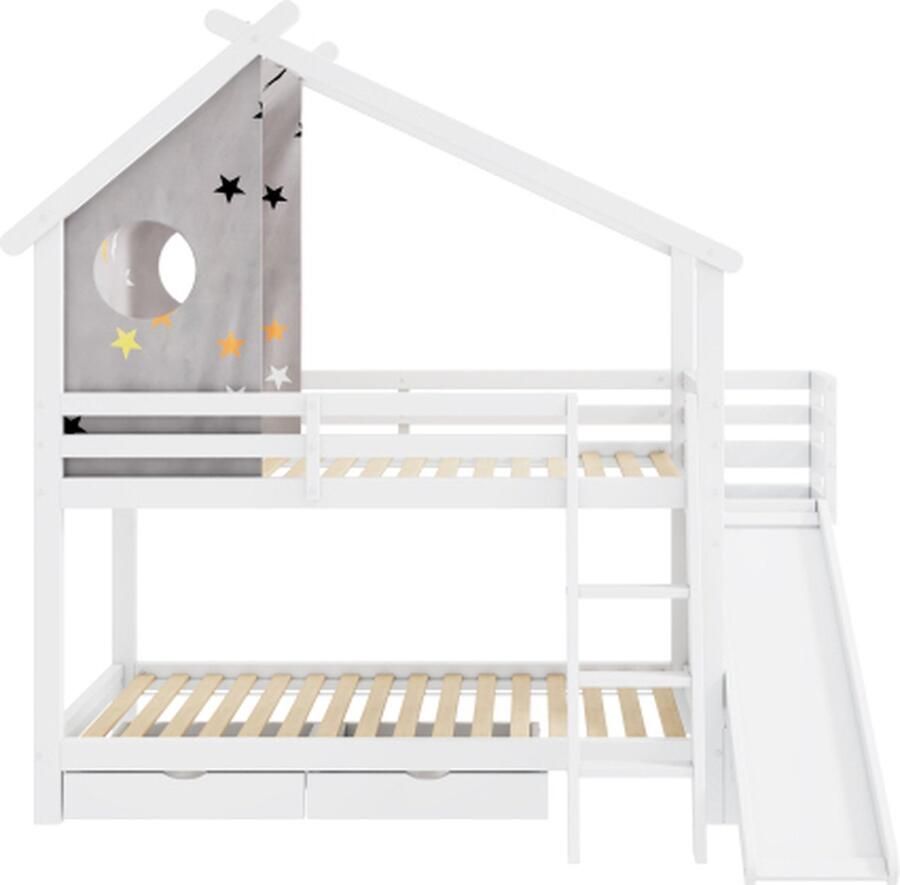 Gotagee Stapelbed kinderbed tweepersoonsbed multifunctioneel bed massief houten stapelbed slaapkamermeubel