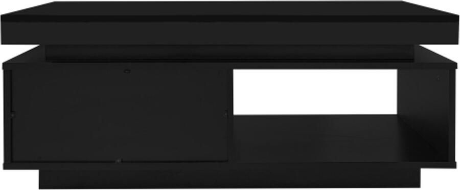 Gotagee TV-Wandschrank-Set Zwart TV-Meubel Salontafel Zwarte Woonkamer Set Hoogglans Set met LED Verlichting