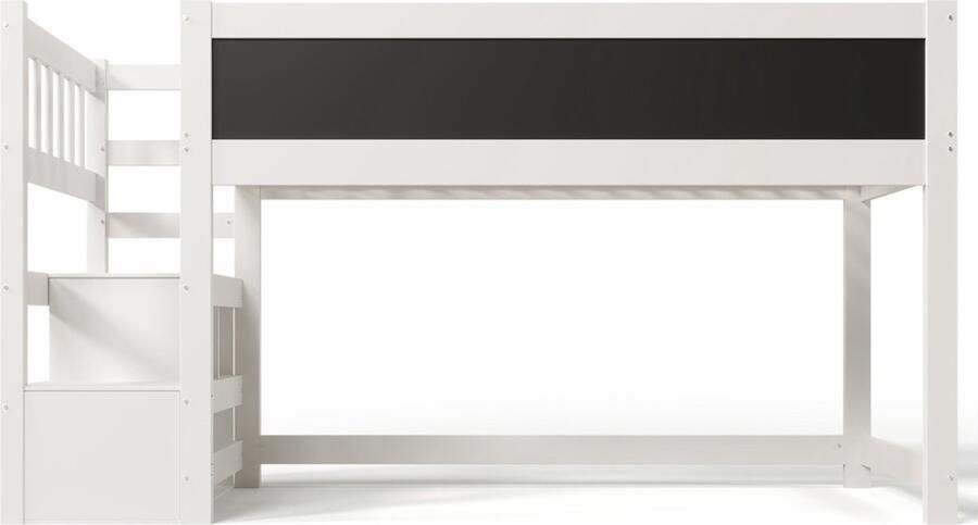 Gotagee Veilig kinderbed Multifunctioneel bed Laag bed Eenpersoonsbed Bed met opbergruimte Stapelbed 90x200 cm Bed zonder matras