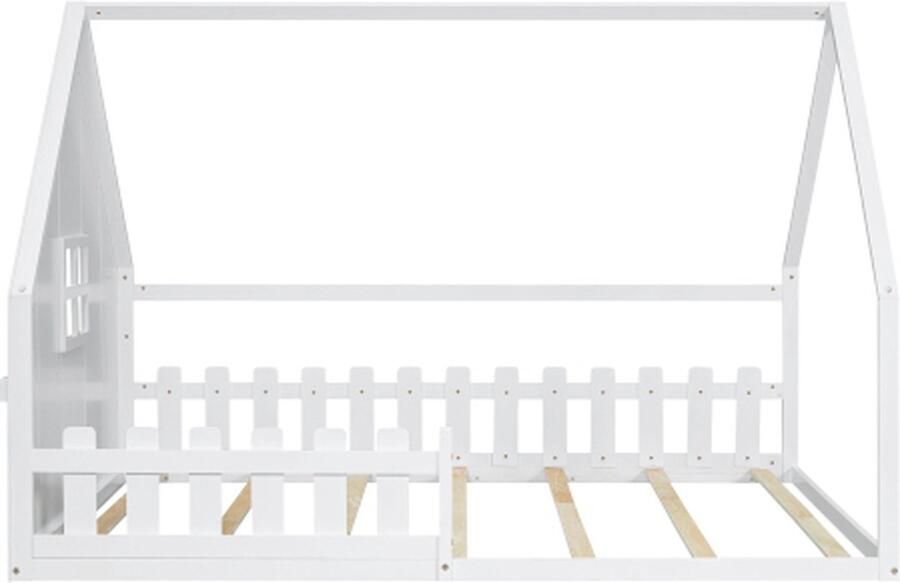 Gotagee Vlak bed 140x200 cm kinderbed huisreling reling grenenhout