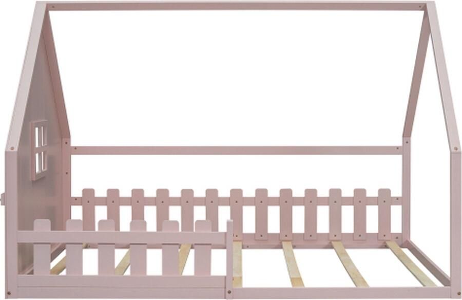 Gotagee Vlak bed 140x200 cm kinderbed huisreling reling grenenhout