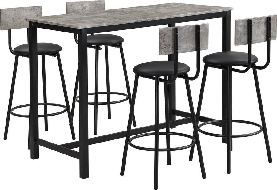 Gotagee Zitgroep eettafel- en stoelen set bartafel- en stoelen set lounge stoel