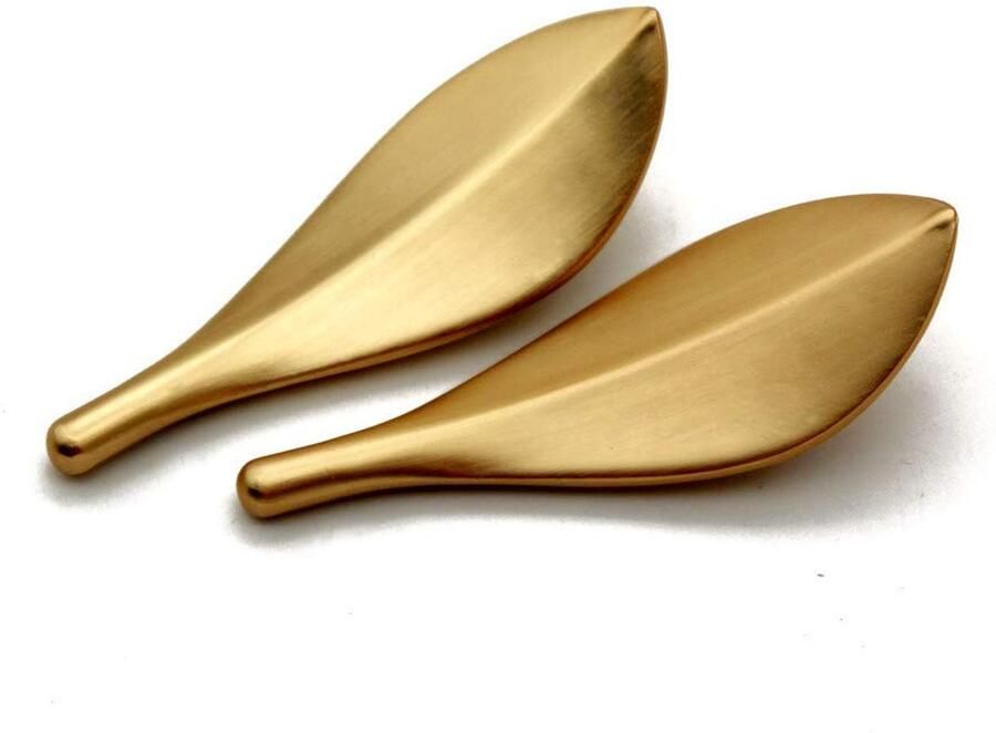 Gouden Blad Knoppen Art Deco Stijl 6 Stuks Bladvormig