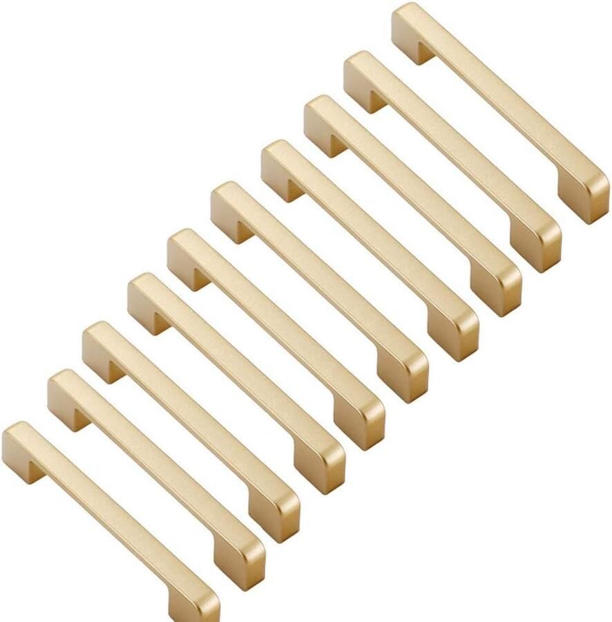 Deurgreep keuken goudkleurig 10 stuks meubelgreep lade handgreep 128 mm afstand goudkleurige kastgreep