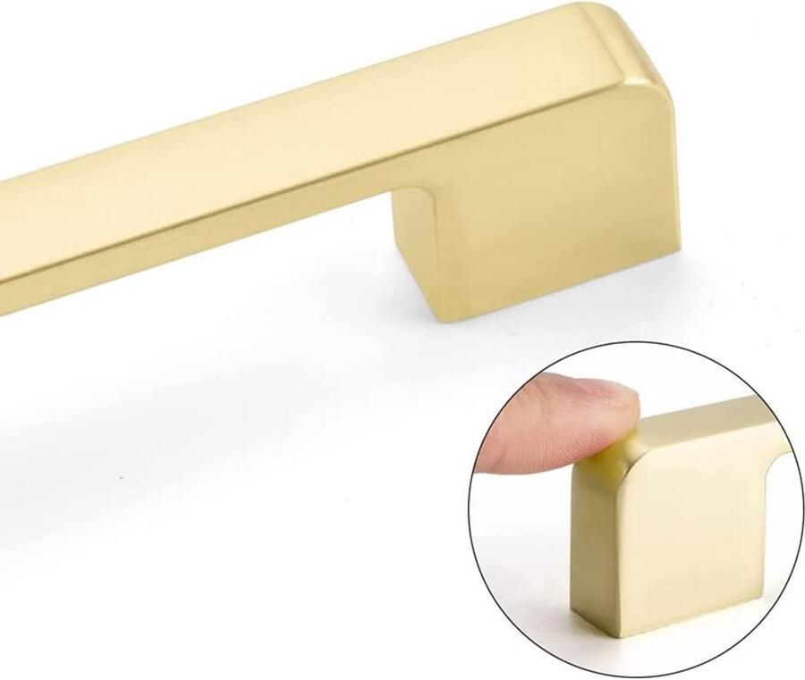 Gouden Deurgrepen voor Keuken en Meubels 10 Stuks Handgrepen met Afstand 192 mm