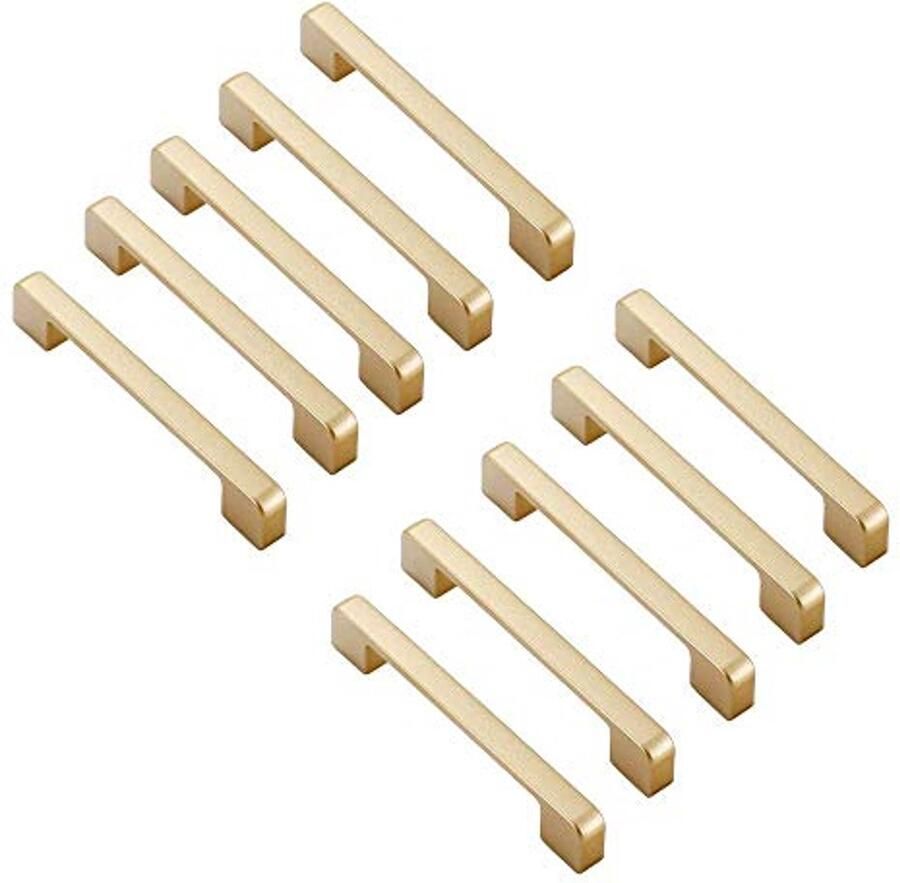 Gouden Deurgrepen voor Keukenkastjes 10 Stuks 96 mm Afstand