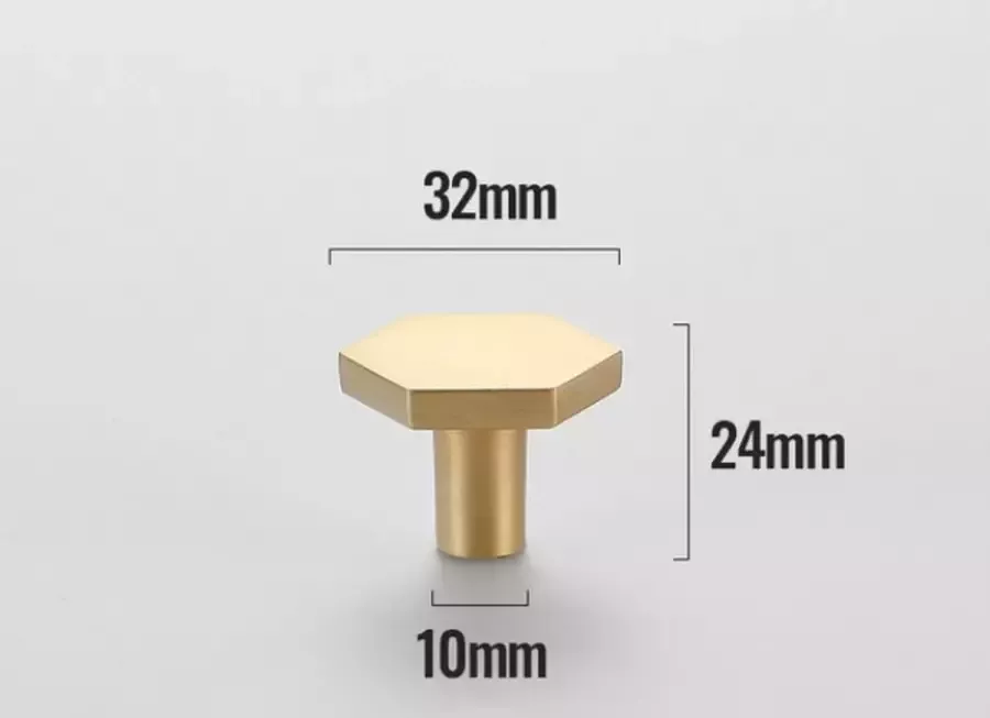 Gouden Deurknop Meubels Set Van 2 Stuks Gouden Handvat Kast 32 MM Gouden Deurknoppen Kast Handvat Goud Gouden Afwerking Meubels Gouden Handvatten Kastjes 2 Stuks - Foto 2