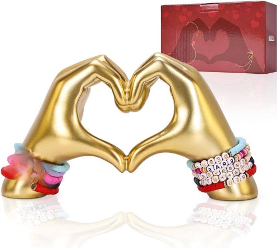 Gouden Gebaar Sculptuur Moderne Kunst Decoratie Stijlvol Standbeeld Voor Woonkamer & Bureau