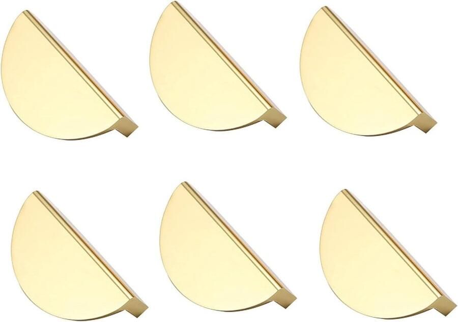 Gouden halve maan kastgrepen 6 stuks aluminium modern design voor woonkamer keuken kantoor nachtkastje commode