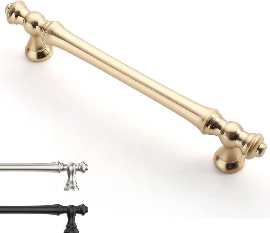 Gouden Kastgrepen 128 mm 6 Stuks Meubelgrepen voor Keuken en Woonkamer