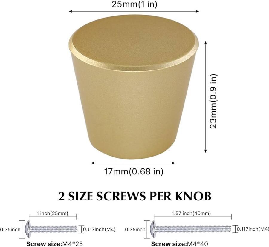 Gouden Kastgrepen Set van 4 Zink