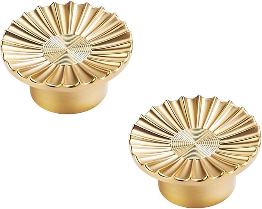 Gouden Kastknoppen Elegante Waaiervorm Set van 2 Zinklegering